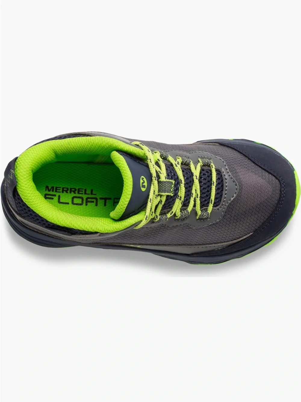 Merrell Gray and Neon Green Trail Hiking Shoe